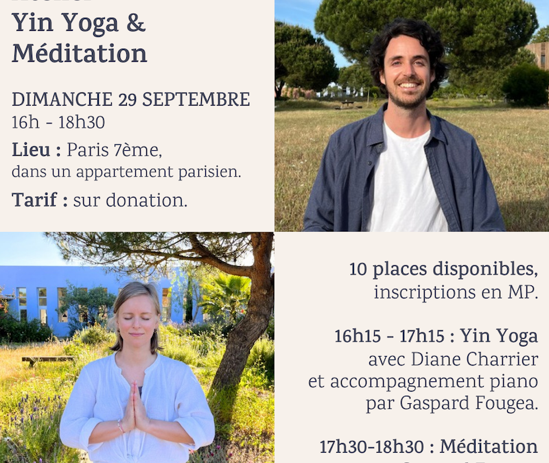 Ateliers de méditation et de yoga à Paris